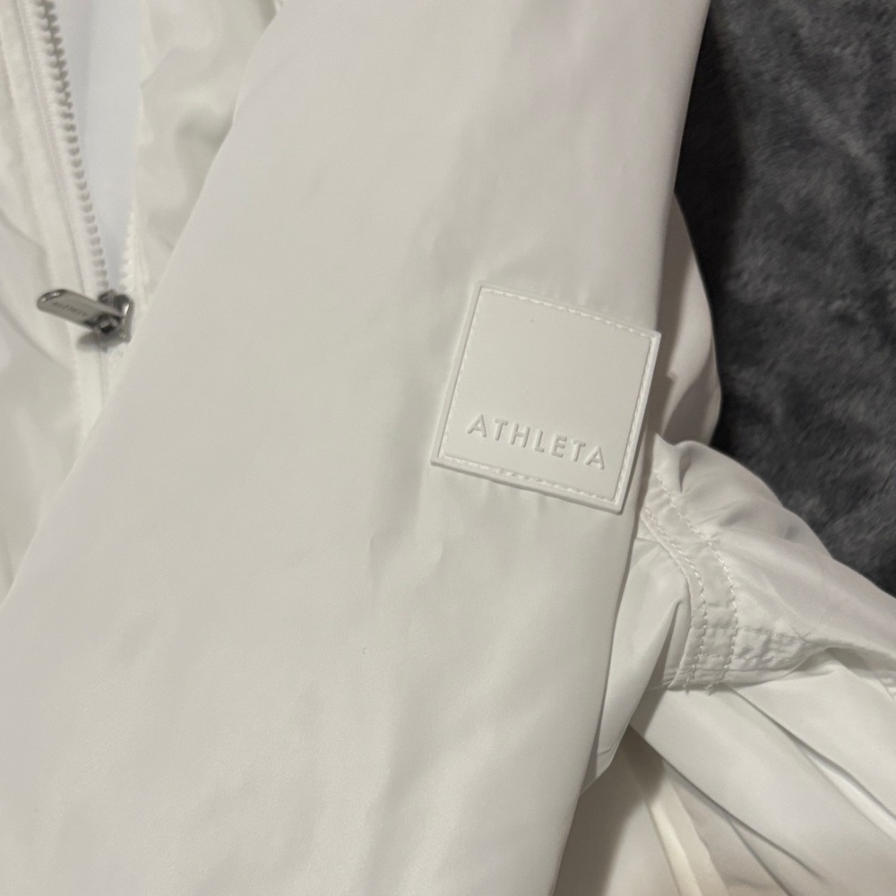 Athleta Women's White Bomber Jacket - Picture 5 of 5